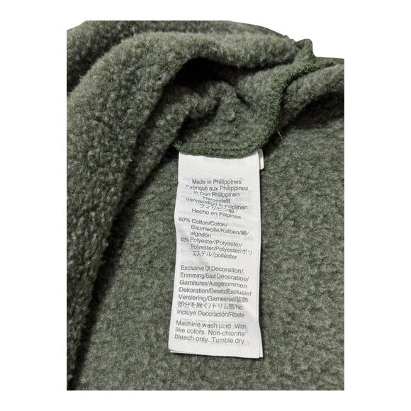 J.Crew Shawl Collar Pullover Green Fleece Lined Sweatshirt Men’s Large - Picture 3 of 10